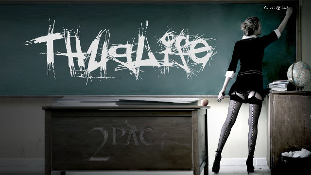 Woman black dress stockings chalkboard free wallpaper - medium preview image