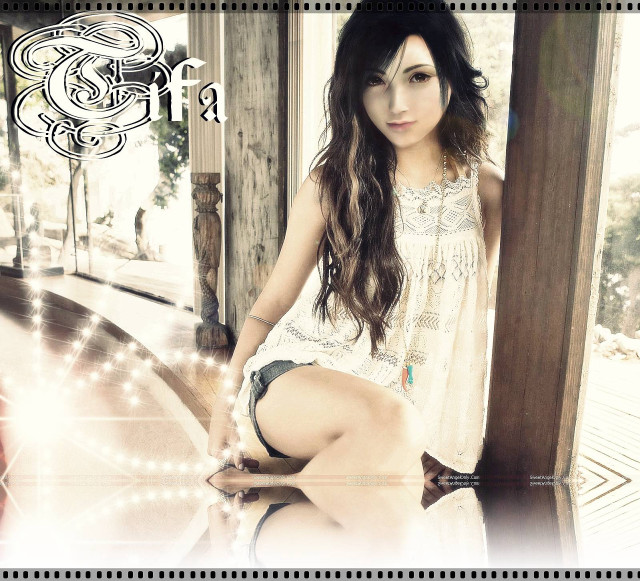 Woman white dress bench light free wallpaper - medium preview image