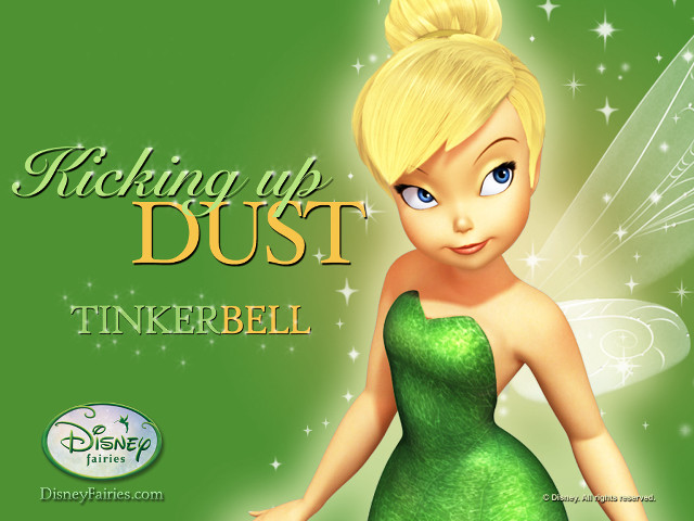 Tinkerbell green dress green background free wallpaper - medium preview image