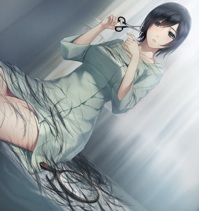 Woman dress scissors hair dryer free wallpaper - medium preview image