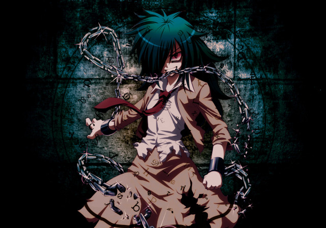 Man green hair chain hands free wallpaper - medium preview image