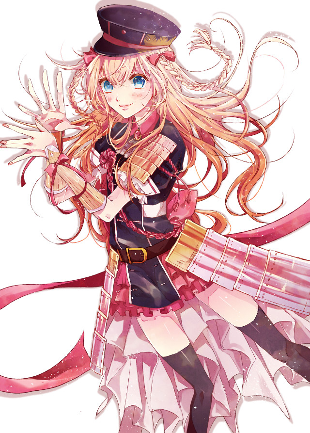 Girl uniform long hair hat free wallpaper - medium preview image