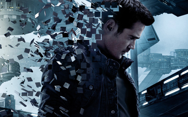 Man building papers flying city free wallpaper - medium preview image