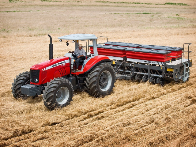 Tractor trailer hay field wheat free wallpaper - medium preview image