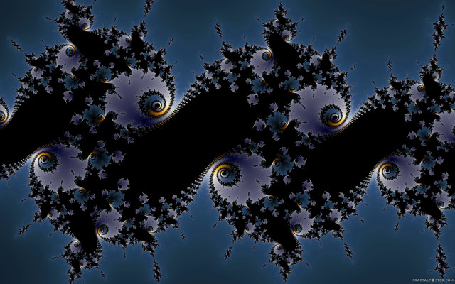 Blue black fractal spiral design free wallpaper - medium preview image