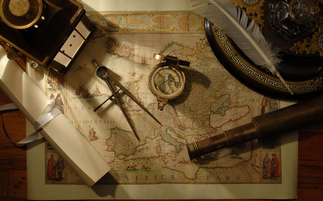 Map compass navigation exploration travel free wallpaper - medium preview image