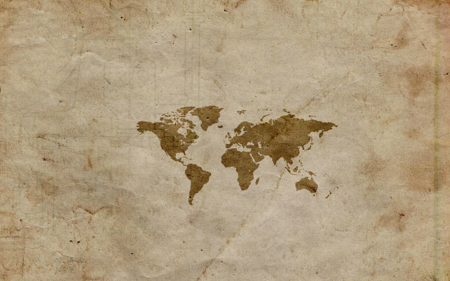 World map paper brown background #2 free wallpaper - medium preview image