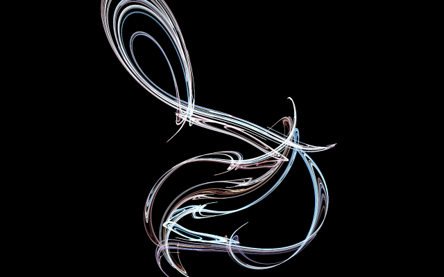 Black background white swirl side free wallpaper - medium preview image