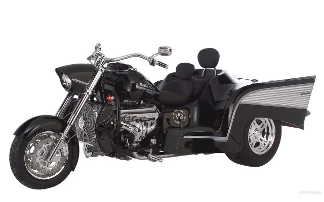 Black motorcycle sidecar white background free wallpaper - medium preview image