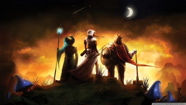 Man woman hill horse white free wallpaper - medium preview image