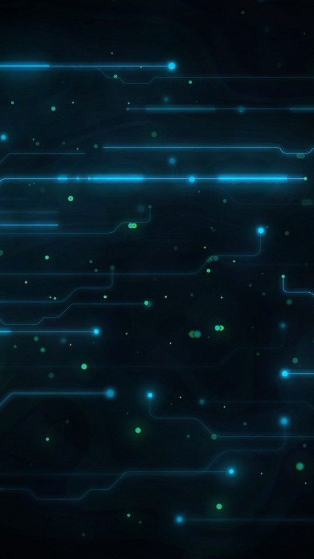 Glowing blue green lights dark free wallpaper - medium preview image