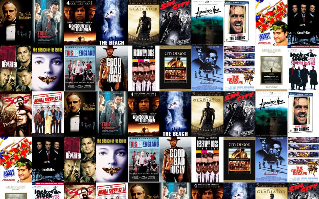 Movie collage covers image display free wallpaper - medium preview image