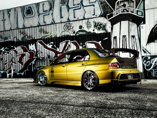 Yellow car graffiti wall bird free wallpaper - medium preview image