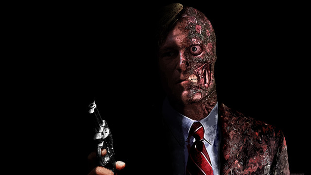 Man suit toy gun blood free wallpaper - medium preview image