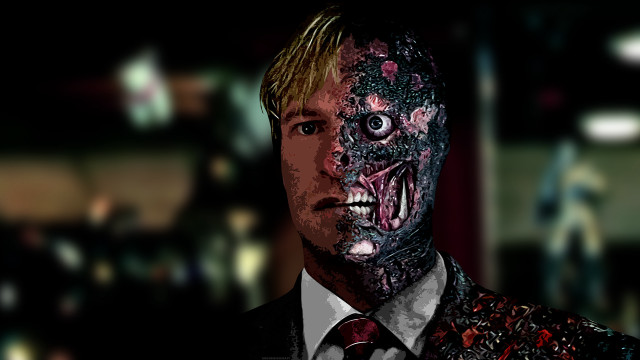 Creepy man tie dark room free wallpaper - medium preview image