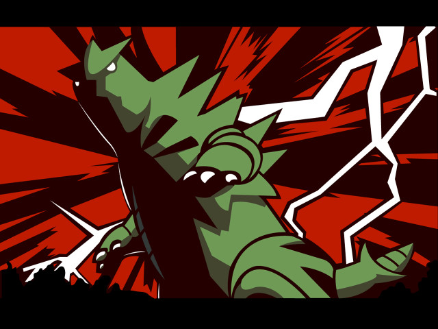 Green monster red background white free wallpaper - medium preview image