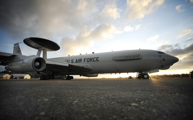 Air force plane runway sunset free wallpaper - medium preview image