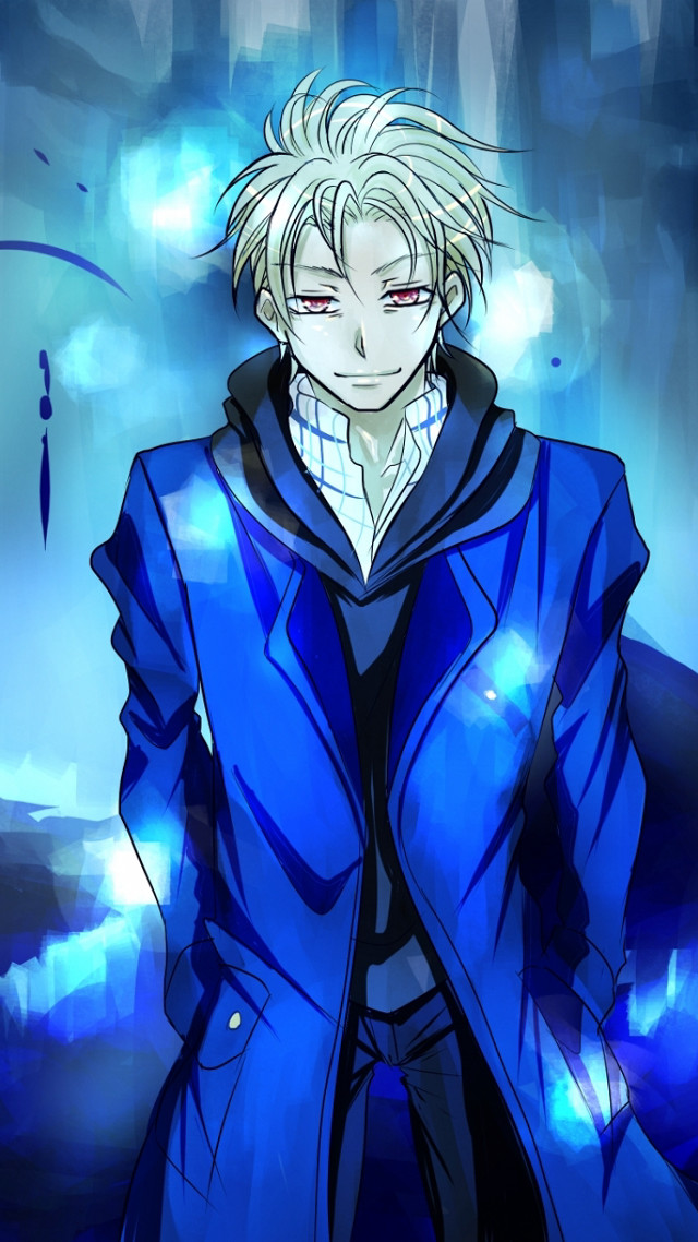 Man blue coat eyes closed free wallpaper - medium preview image