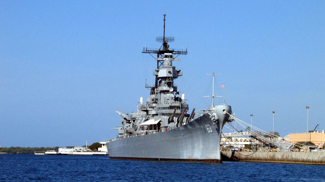 Battleship water dock flag large free wallpaper - medium preview image