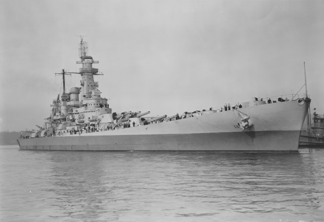 Battleship floating water boat people free wallpaper - medium preview image