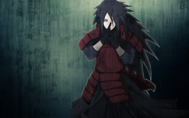 Black hair red coat black free wallpaper - medium preview image