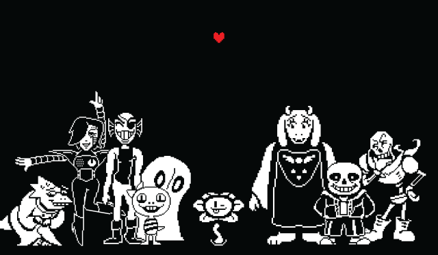 Cartoon characters line black background free wallpaper - medium preview image