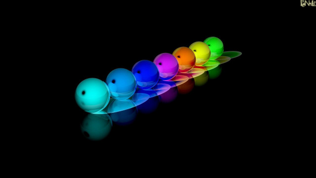 Bowling balls colorful row image free wallpaper - medium preview image