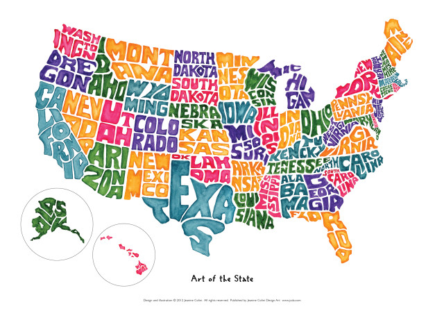 United states map with state free wallpaper - medium preview image