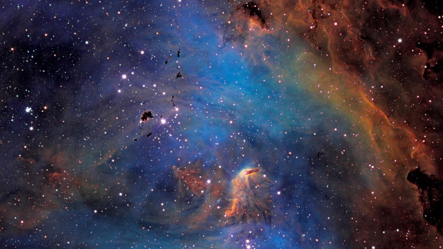 Star cluster rainbow blue star free wallpaper - medium preview image