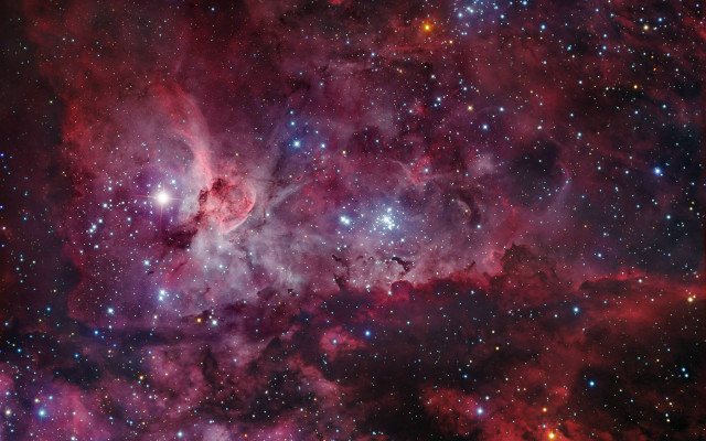Star cluster red blue background free wallpaper - medium preview image