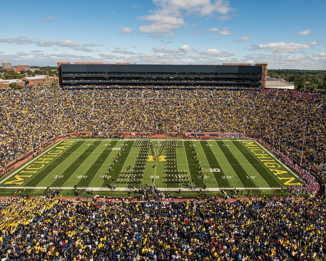 Stadium crowd football field flags free wallpaper - medium preview image