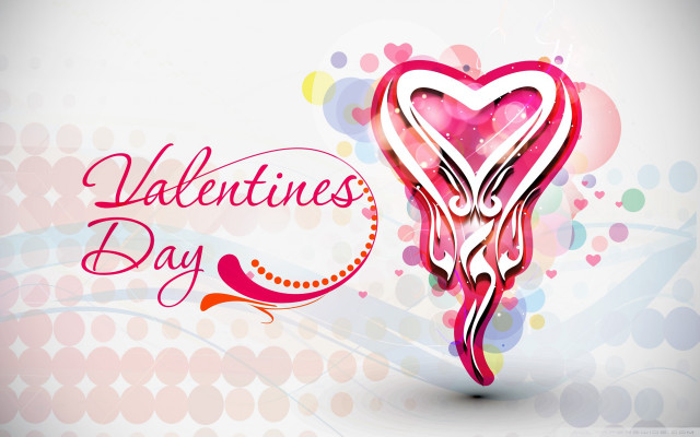 Valentine heart colorful background circles free wallpaper - medium preview image