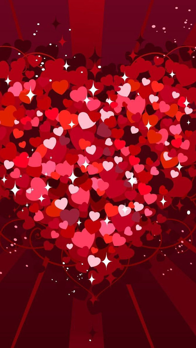 Heart shaped background hearts stars free wallpaper - medium preview image
