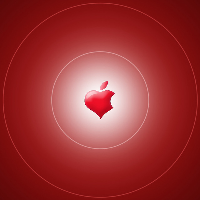 Red apple logo abstract digital free wallpaper - medium preview image