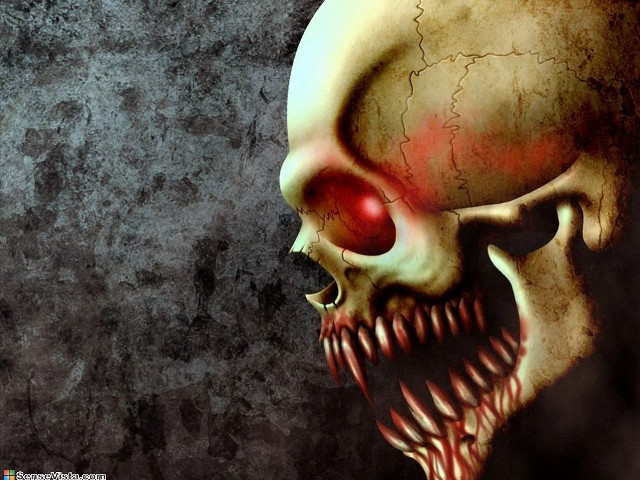 Creepy skull red eye bloody free wallpaper - medium preview image