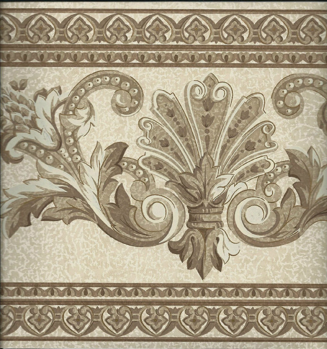 Decorative flower leaves beige background free wallpaper - medium preview image