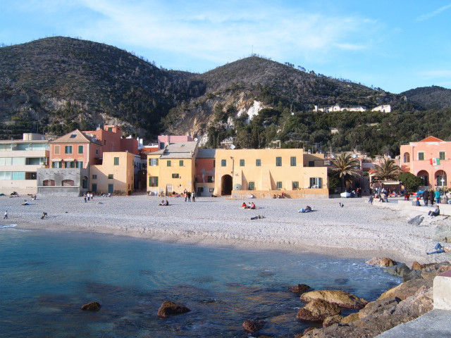 Beach mountains cityscape boat water free wallpaper - medium preview image
