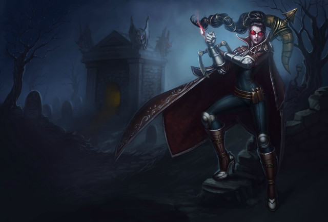 Woman costume sword dark forest free wallpaper - medium preview image