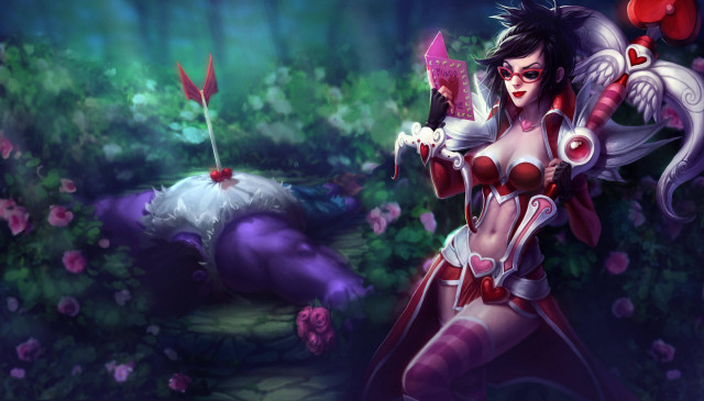 Woman costume knife heart shaped free wallpaper - medium preview image