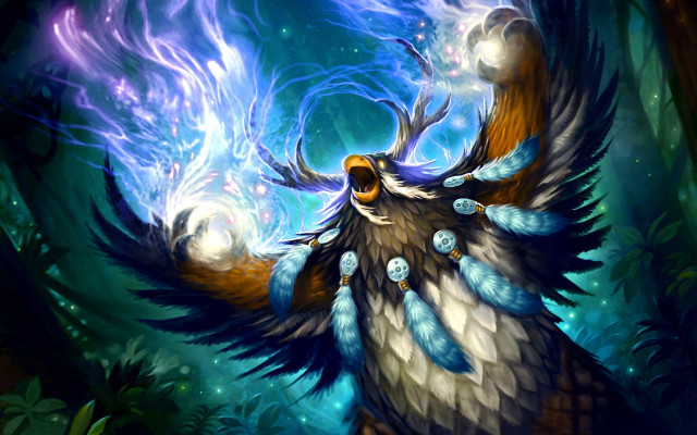 Blue bird sky stars bubbles free wallpaper - medium preview image