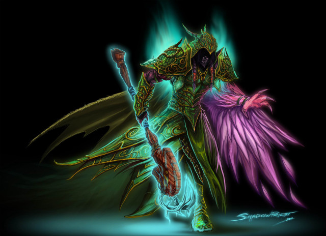 Demon staff wings blue glow free wallpaper - medium preview image