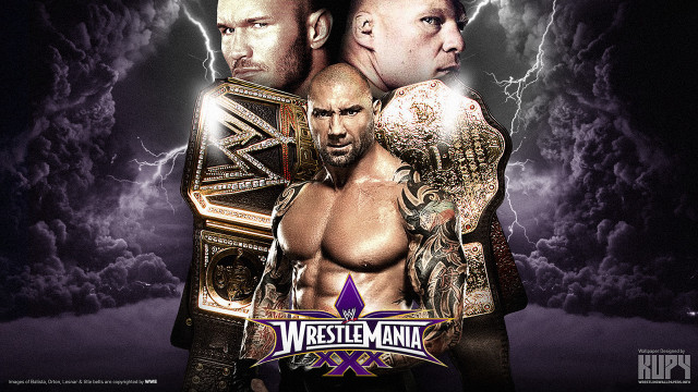 Two men lightning sky wwe free wallpaper - medium preview image