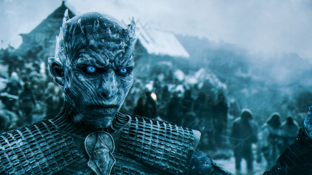 Man white sword snow city free wallpaper - medium preview image
