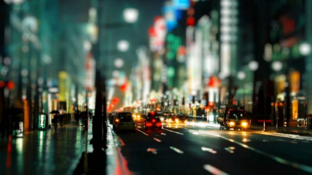 City street traffic night lights #13 free wallpaper - medium preview image