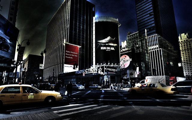 City street night tokyo traffic free wallpaper - medium preview image