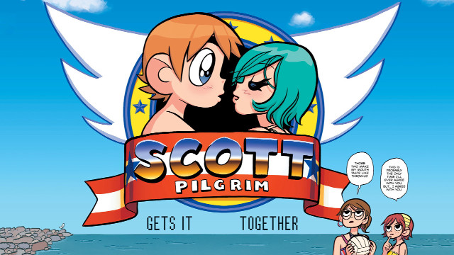Cartoon couple kissing banner repeating free wallpaper - medium preview image