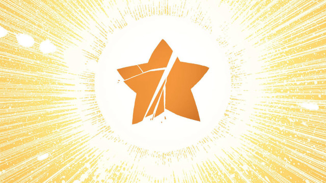 Star cross yellow background rays free wallpaper - medium preview image
