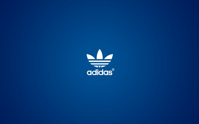 Blue background white adidas logo #4 free wallpaper - medium preview image