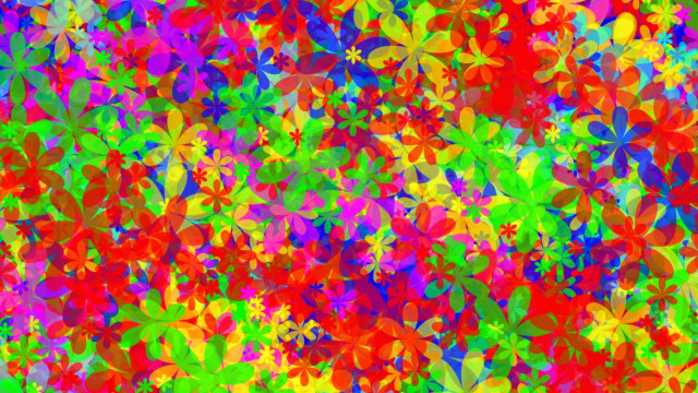Colorful background flowers leaves vibrant free wallpaper - medium preview image