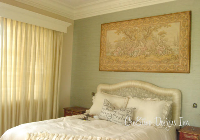 Bed white comforter pillows painting free wallpaper - medium preview image